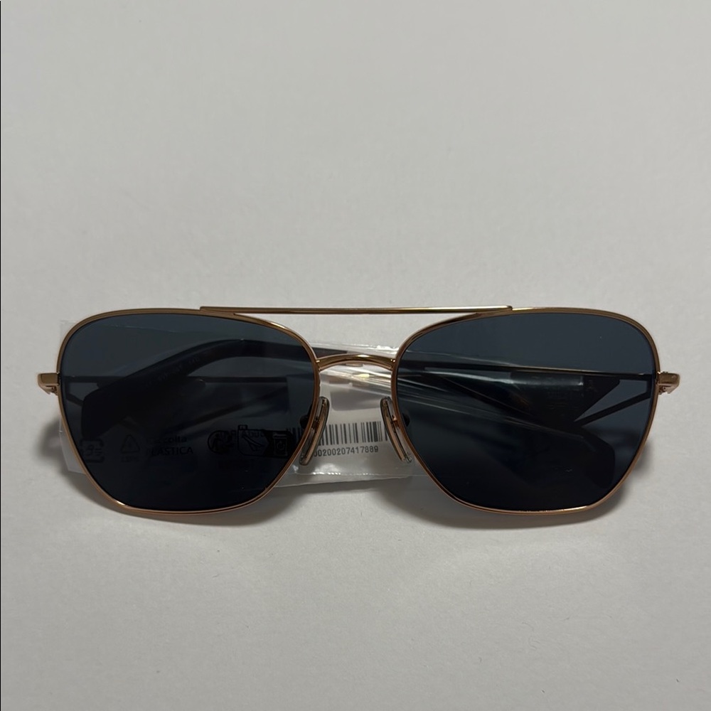 PRADA Rose Gold and Black Aviator Sunglasses, NWT, Retail $531